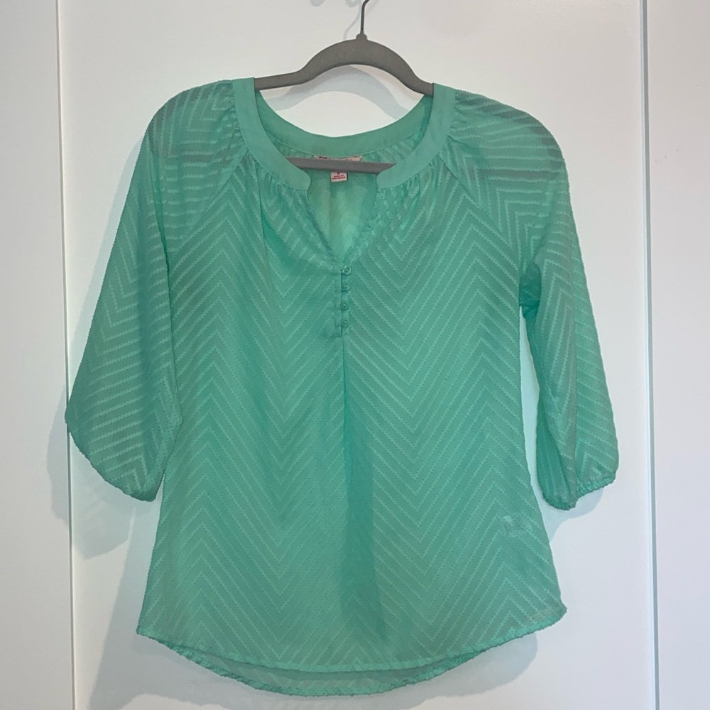 Lightweight Mint Green Women's Candies Blouse size small like new